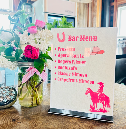 Bridal Shower Bar Menu
