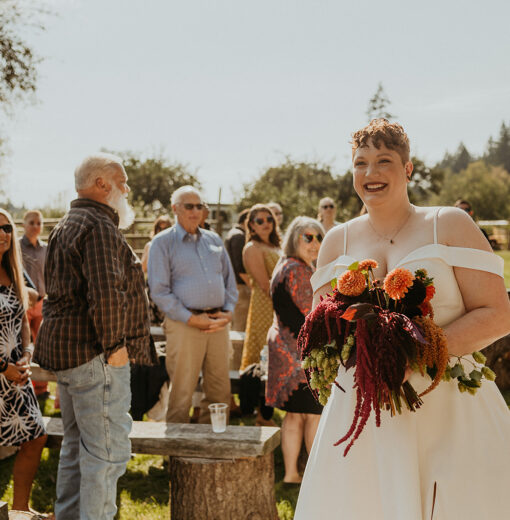 Amaranth Cascading Bouquet