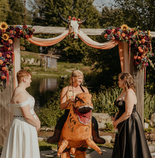 Till death do us part themed ceremony